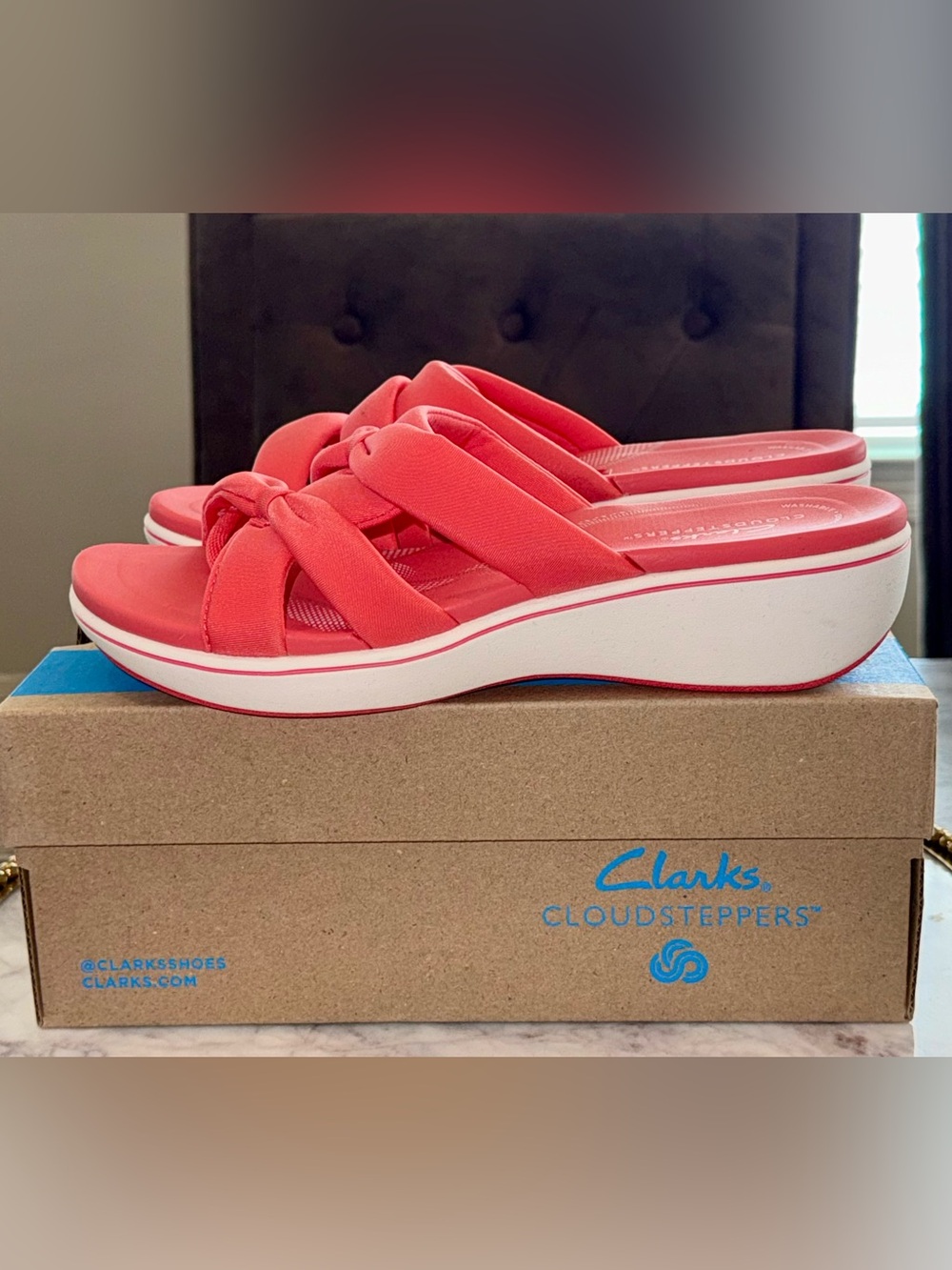 Clarks Breeze Rae Cam Coral Sandals | Sz. 7 (NWB) - Picture 6 of 7